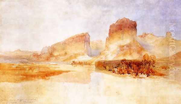 Green River Cliffs, Wyoming Oil Painting by Thomas Moran