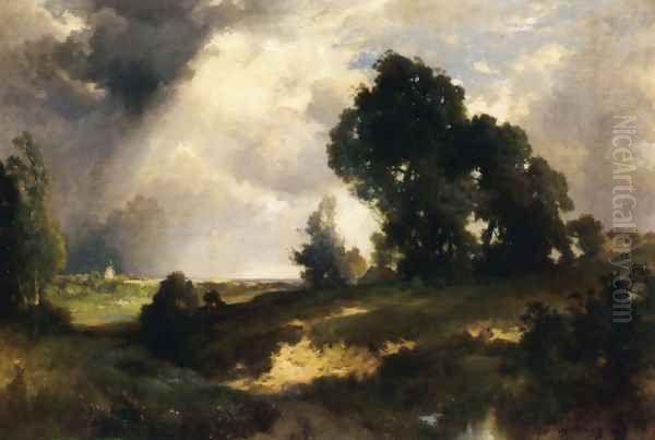 The Passing Shower Oil Painting by Thomas Moran