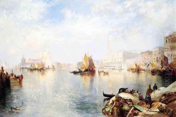 Venetian Grand Canal Oil Painting by Thomas Moran