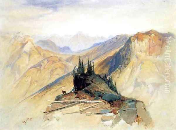 The Yellowstone Range, near Fort Ellis Oil Painting by Thomas Moran