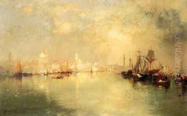 Venice: Reminiscence of Vera Cruz, Mexico Oil Painting by Thomas Moran