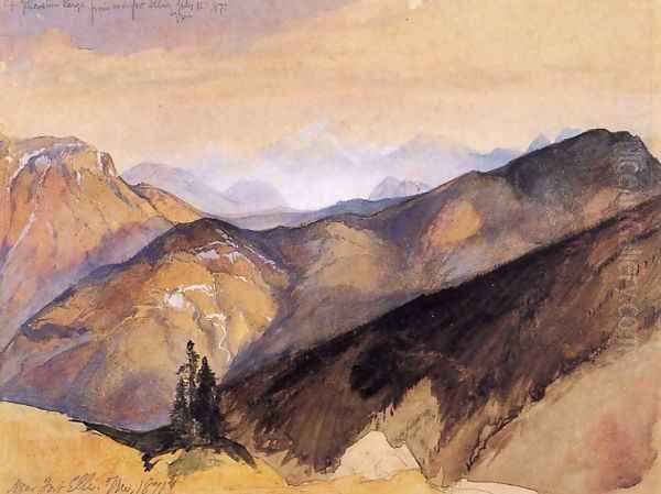 The Yellowstone Range from near Fort Ellis Oil Painting by Thomas Moran