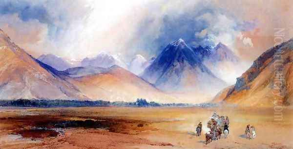 The Yellowstone Range, near the Crow Mission Oil Painting by Thomas Moran