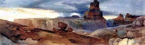 Shin-Au-Av-Tu-Weap (God Land), Canyon of the Colorado, Utah Oil Painting by Thomas Moran