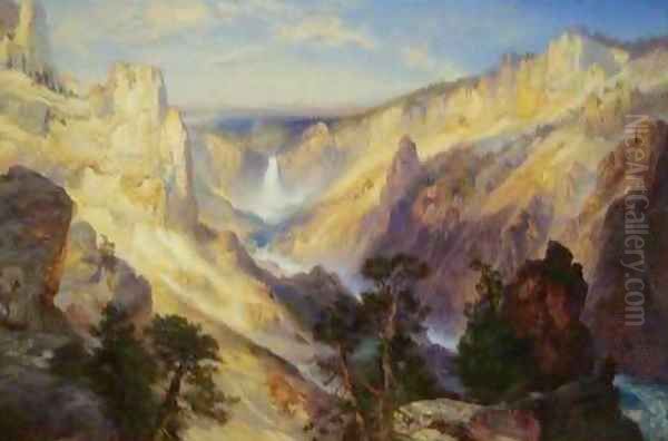 Grand Canyon of the Yellowstone Wyoming Oil Painting by Thomas Moran