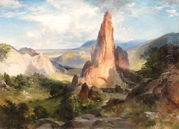 Glen Eyrie, Garden of the Gods, Colorado Oil Painting by Thomas Moran