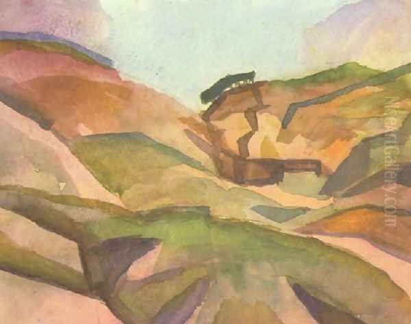 Landcape Oil Painting by August Macke