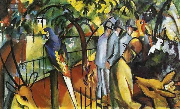 Zoological Garden I 1912 Oil Painting by August Macke