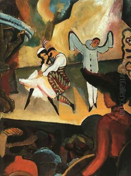 Russian Ballet Oil Painting by August Macke