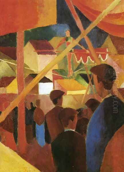 Tightrope Walker (Seiltanzer) 1914 Oil Painting by August Macke