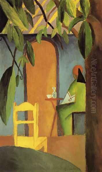 Turkish Cafe II 1914 Oil Painting by August Macke