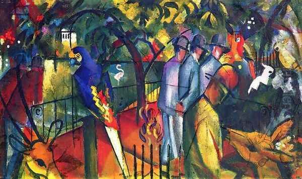 Zoologischer Garten I Oil Painting by August Macke