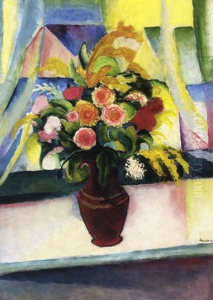 Title Unknown Oil Painting by August Macke