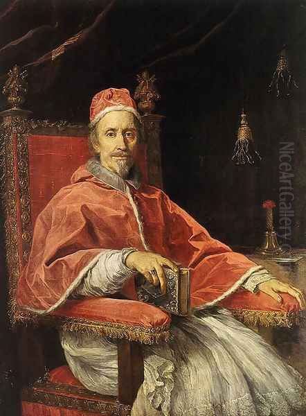 Portrait of Pope Clement IX 1669 Oil Painting by Carlo Maratti