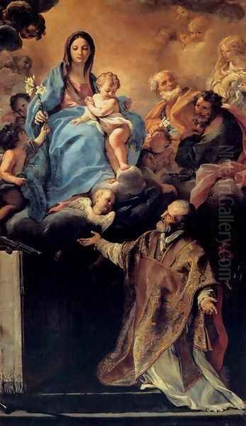 The Virgin Appearing to St Philip Neri Oil Painting by Carlo Maratti