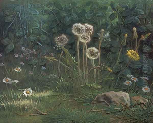 Dandelions Oil Painting by Jean-Francois Millet