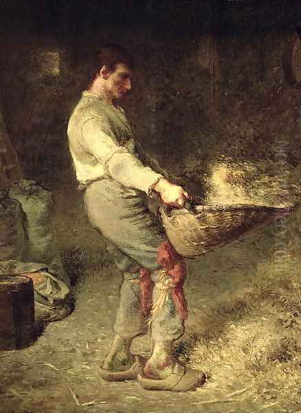 A Winnower, 1866-68 Oil Painting by Jean-Francois Millet