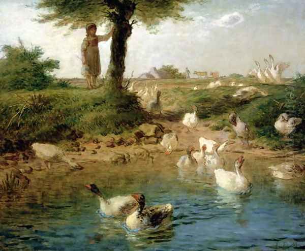 The Goosegirl, c.1866 Oil Painting by Jean-Francois Millet