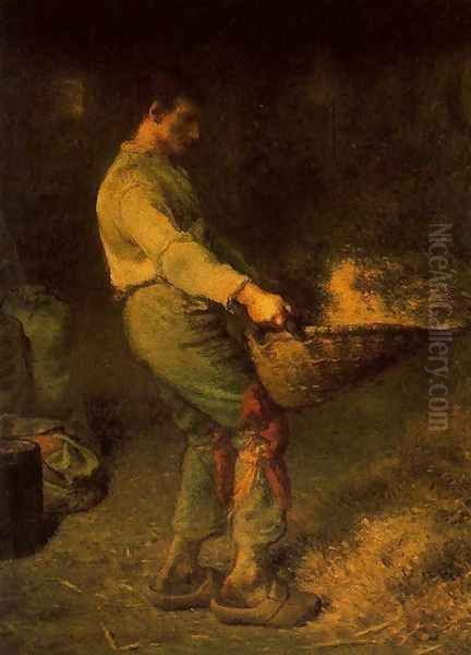 El aventador Oil Painting by Jean-Francois Millet