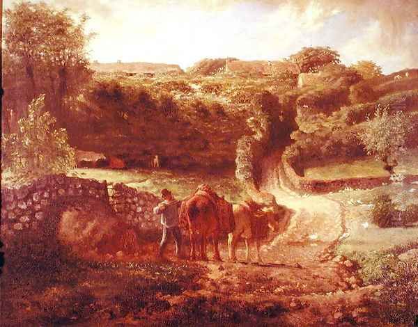 The Cousin Hamlet at Greville, c.1865-73 Oil Painting by Jean-Francois Millet