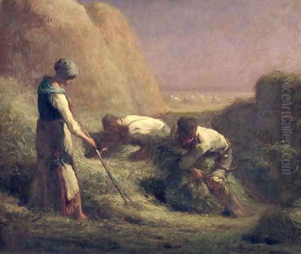 The Hay Trussers, 1850-51 Oil Painting by Jean-Francois Millet