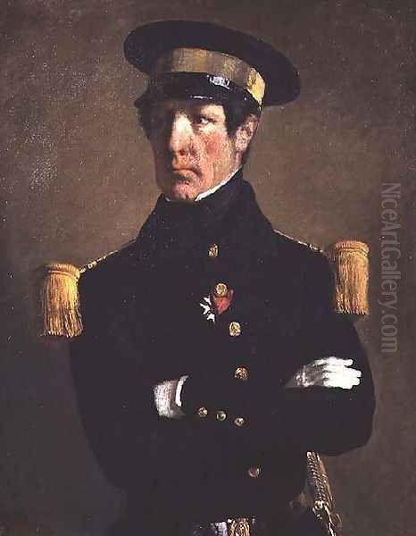 Portrait of a Naval Officer, 1845 Oil Painting by Jean-Francois Millet