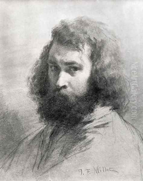 Self Portrait, c.1845-46 Oil Painting by Jean-Francois Millet