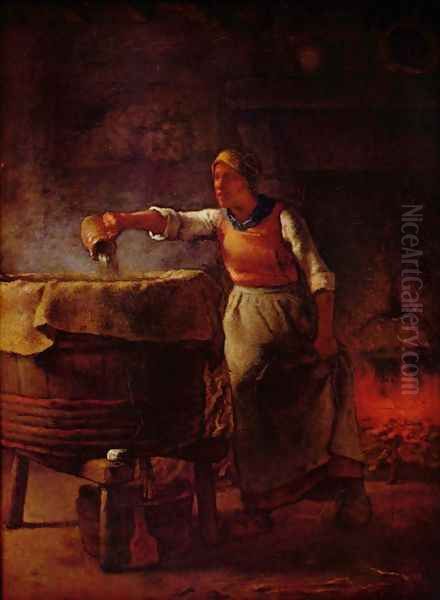 Laundress Oil Painting by Jean-Francois Millet