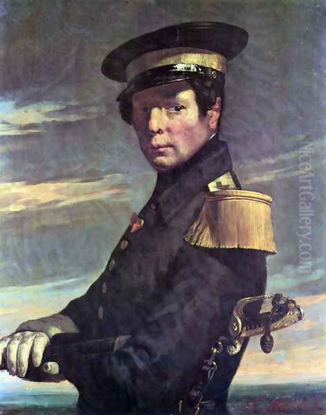 Portrait of a Marine officer Oil Painting by Jean-Francois Millet