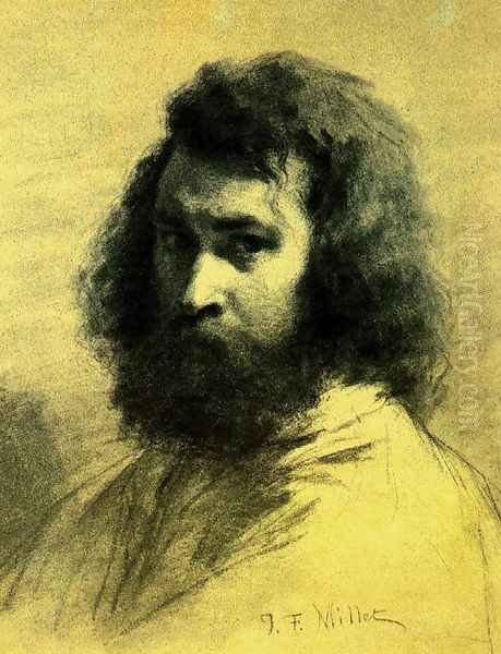 Self-Portrait Oil Painting by Jean-Francois Millet