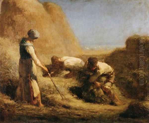 Trussing Hay Oil Painting by Jean-Francois Millet