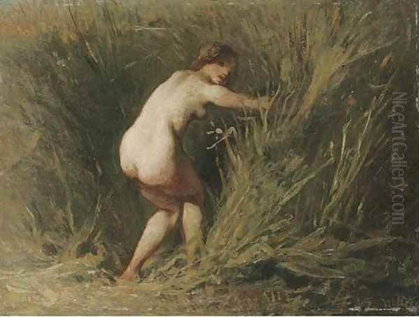 Nymphe dans les roseaux Oil Painting by Jean-Francois Millet