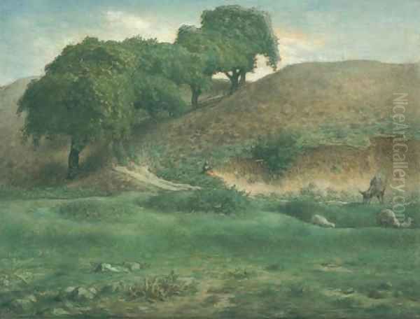 Path through the Chestnut Trees, Cusset Oil Painting by Jean-Francois Millet