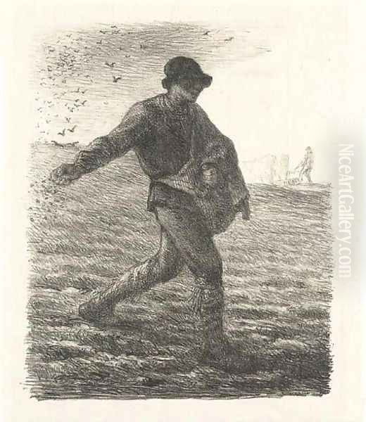 Le Semeur Oil Painting by Jean-Francois Millet