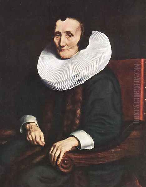 Portrait of Margaretha de Geer, Wife of Jacob Trip c. 1660 Oil Painting by Nicolaes Maes