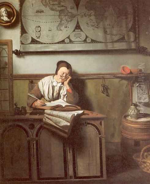 The Account Keeper 1656 Oil Painting by Nicolaes Maes