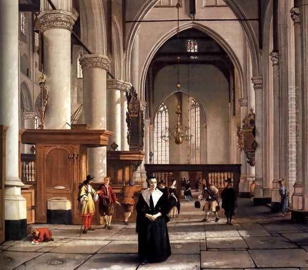 Interior of the Laurenskerk, Rotterdam Oil Painting by Cornelis De Man