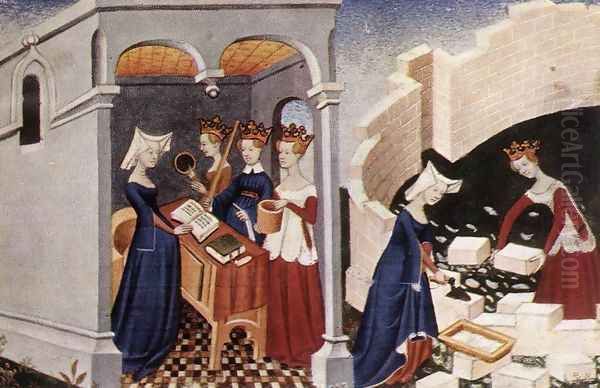 La Cite des Dames of Christine de Pisan Oil Painting by French Miniaturist