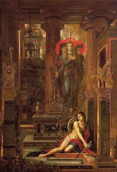 Orestes and the Erinyes 1875-1893 Oil Painting by Gustave Moreau