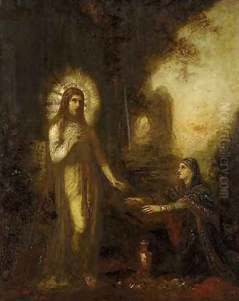 Christ and Mary Magdalene Oil Painting by Gustave Moreau