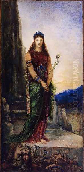 Helen on the Walls of Troy Oil Painting by Gustave Moreau