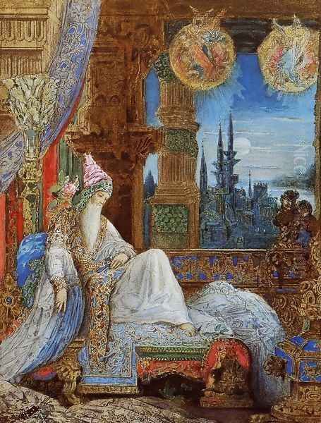 The Dream Haunting the Mogul Oil Painting by Gustave Moreau