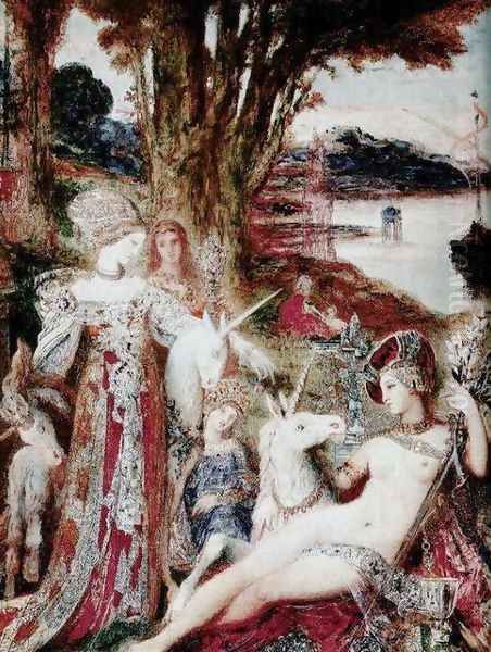 The Unicorn I Oil Painting by Gustave Moreau