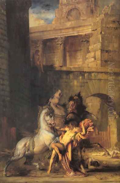 Diomedes Devoured by his Horses 1865 Oil Painting by Gustave Moreau