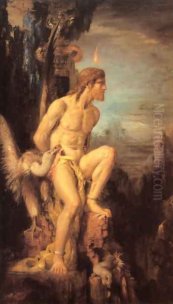 Prometheus 1868 Oil Painting by Gustave Moreau