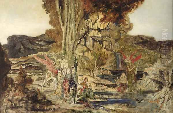 The Pierides Oil Painting by Gustave Moreau