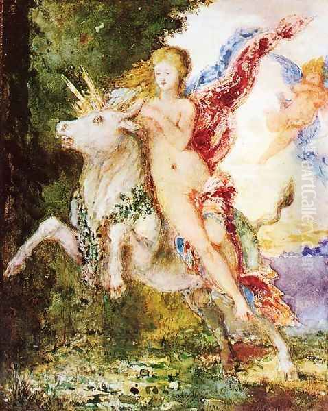 Europa and the Bull Oil Painting by Gustave Moreau