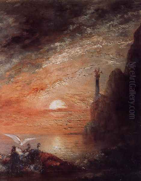 The Death of Sappho I Oil Painting by Gustave Moreau