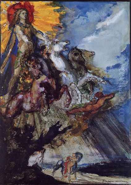 Phoebus and Boreas Oil Painting by Gustave Moreau