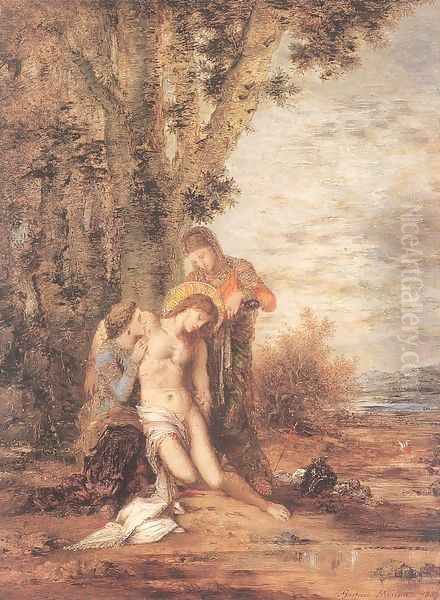 Saint Sebastian and the Holy Women 1868-69 Oil Painting by Gustave Moreau